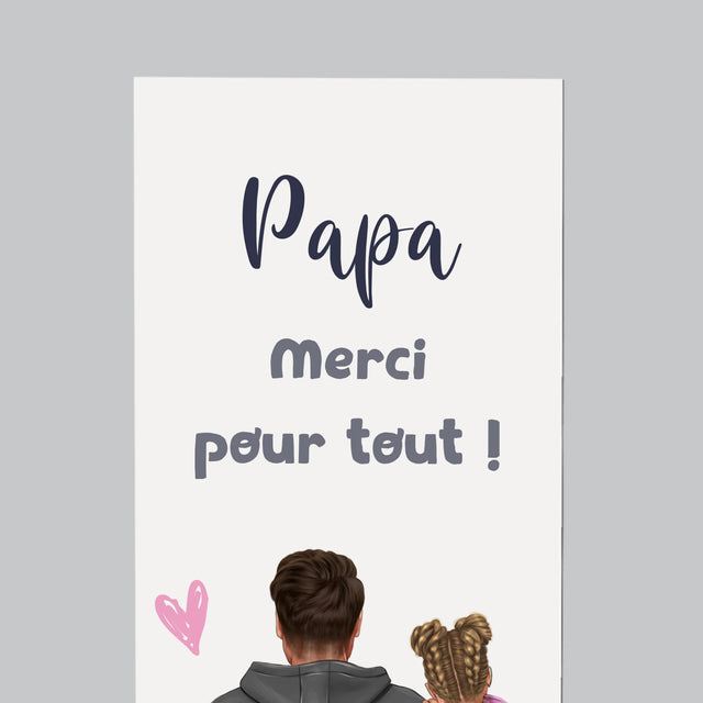 La Création Du Personnage: Papa Avec Enfant - Aimant Pour Frigo