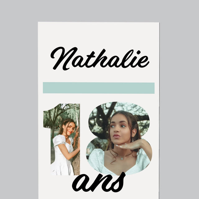 Collage Photo De Lettre: 18 Ans Compte À Rebours - Aimant Pour Frigo