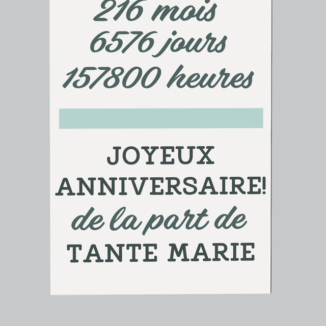 Collage Photo De Lettre: 18 Ans Compte À Rebours - Aimant Pour Frigo