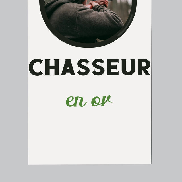 La Photo Et Un Texte: Chasseur En Or - Aimant Pour Frigo