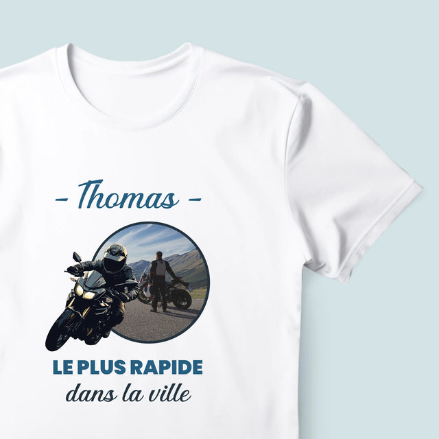 La Photo Et Un Texte: Le Plus Rapide Dans La Ville - T-Shirt Pour Hommes