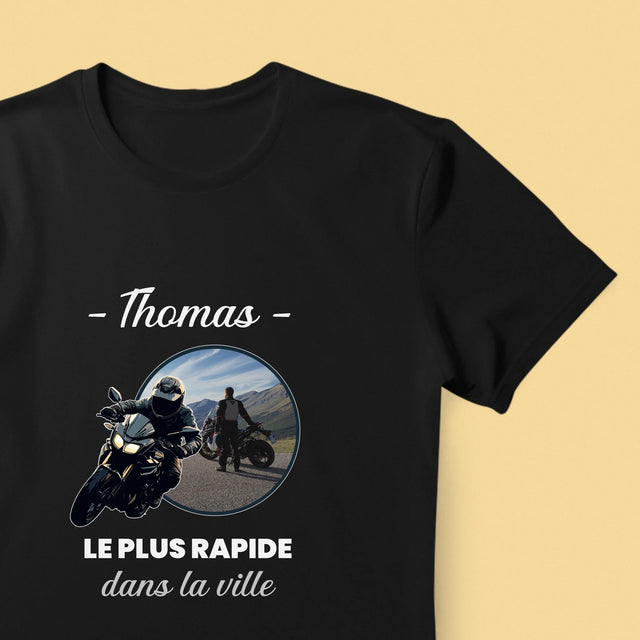 La Photo Et Un Texte: Le Plus Rapide Dans La Ville - T-Shirt Pour Hommes