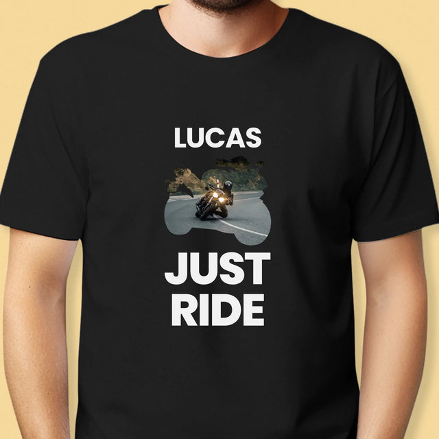 Forme Des Photos: Just Ride - T-Shirt Pour Hommes