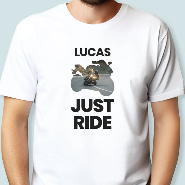Forme Des Photos: Just Ride - T-Shirt Pour Hommes