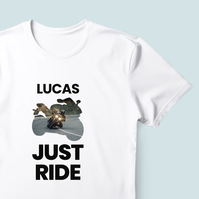 Forme Des Photos: Just Ride - T-Shirt Pour Hommes
