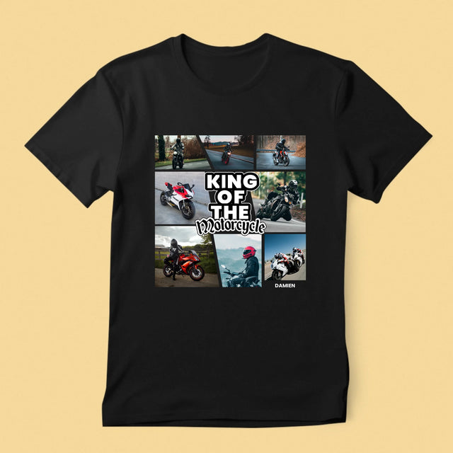 Le Collage Photo: King Of The Motorcycle - T-Shirt Pour Hommes