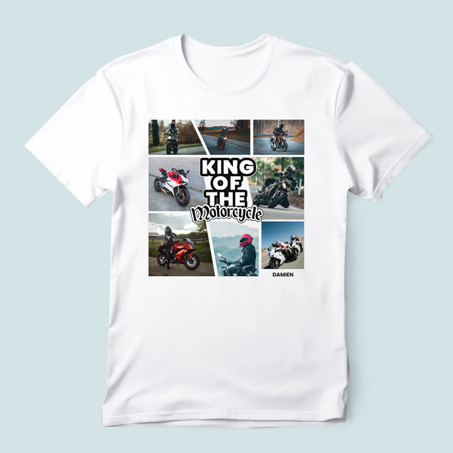 Le Collage Photo: King Of The Motorcycle - T-Shirt Pour Hommes