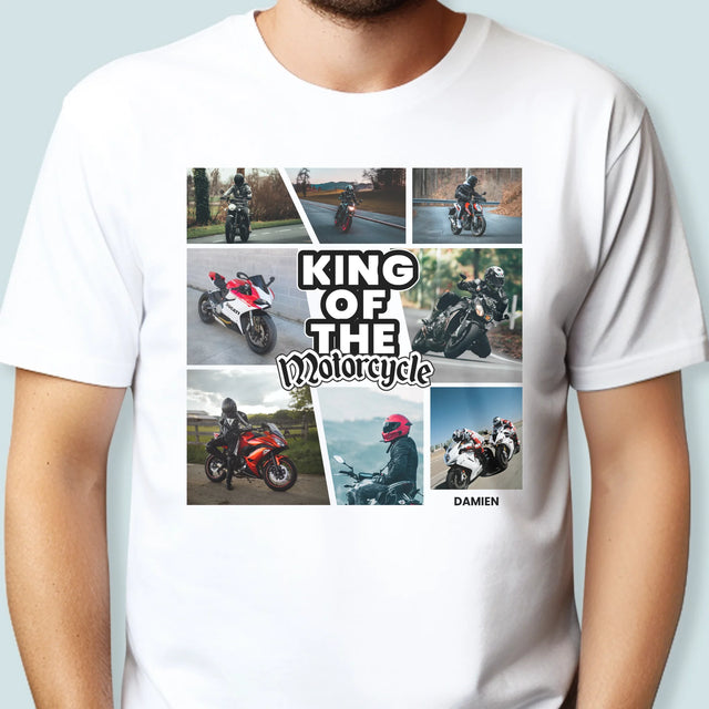 Le Collage Photo: King Of The Motorcycle - T-Shirt Pour Hommes