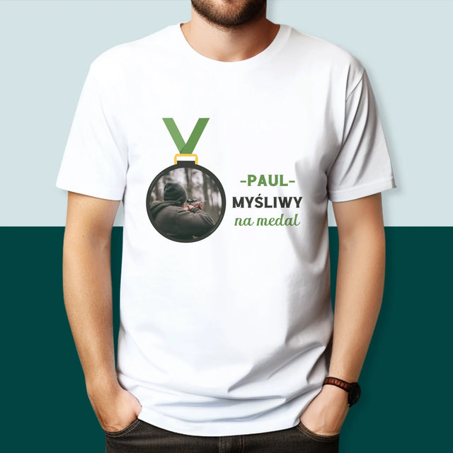 La Photo Et Un Texte: Chasseur En Or - T-Shirt Pour Hommes