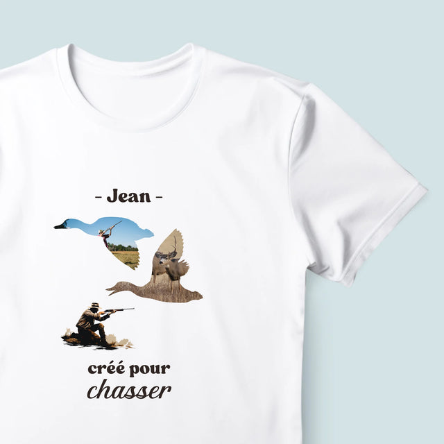Forme Des Photos: Créé Pour Chasser - T-Shirt Pour Hommes