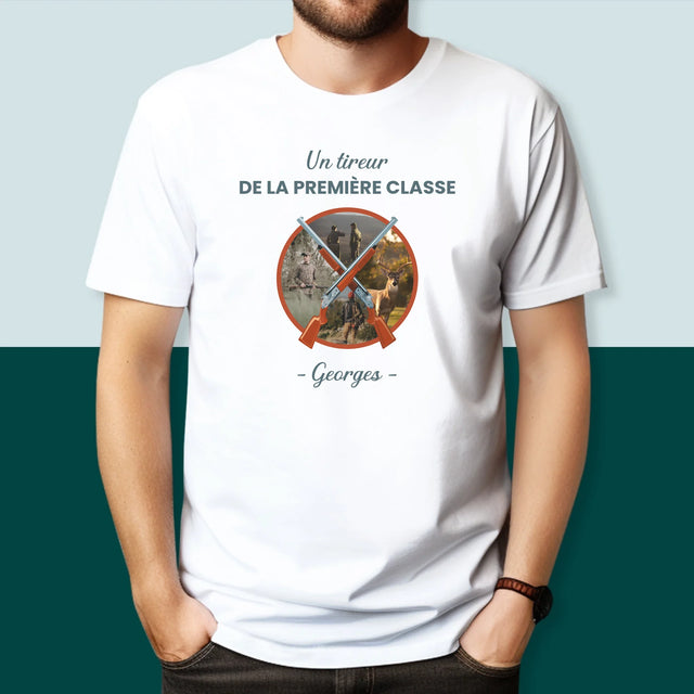 Le Collage Photo: Un Tireur De La Première Classe - T-Shirt Pour Hommes