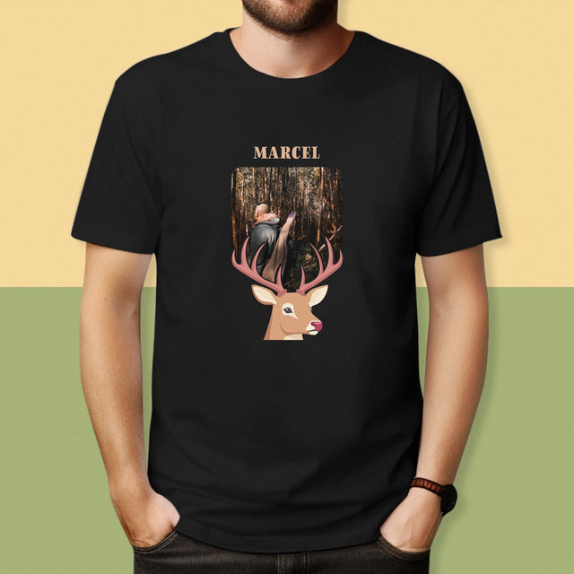 La Photo Et Un Texte: Le Cerf - T-Shirt Pour Hommes