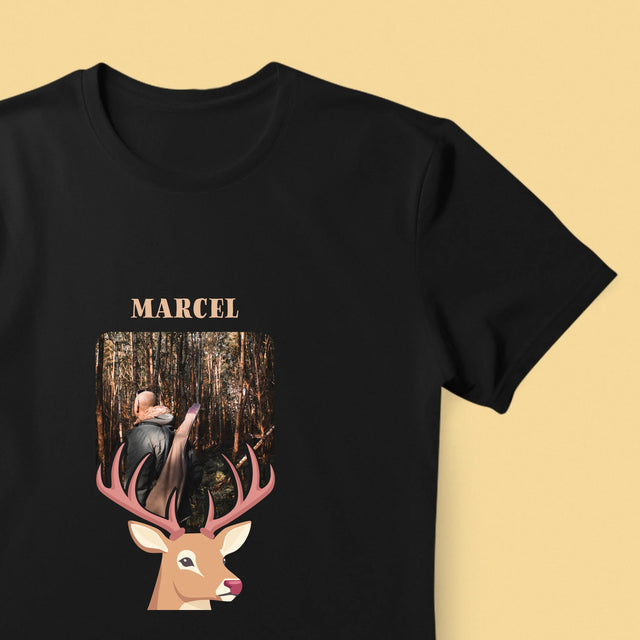 La Photo Et Un Texte: Le Cerf - T-Shirt Pour Hommes