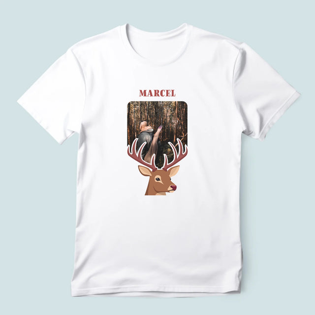 La Photo Et Un Texte: Le Cerf - T-Shirt Pour Hommes