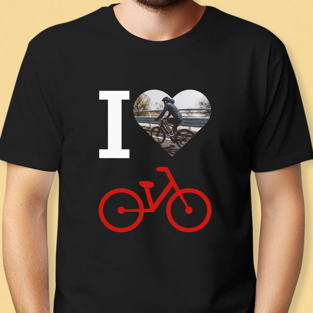 La Photo: I Love Vélo - T-Shirt Pour Hommes