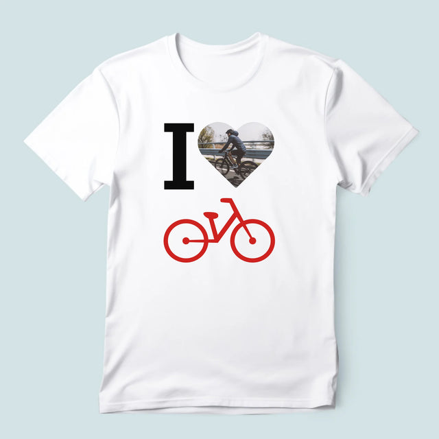 La Photo: I Love Vélo - T-Shirt Pour Hommes