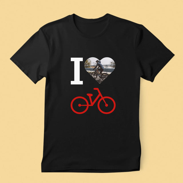 La Photo: I Love Vélo - T-Shirt Pour Hommes