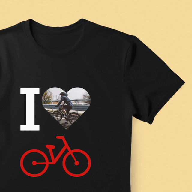 La Photo: I Love Vélo - T-Shirt Pour Hommes