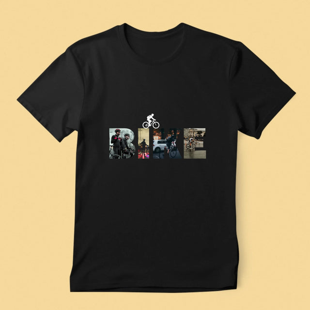 Collage Photo De Lettre: Bike - T-Shirt Pour Hommes