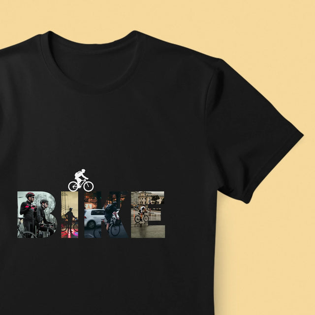 Collage Photo De Lettre: Bike - T-Shirt Pour Hommes