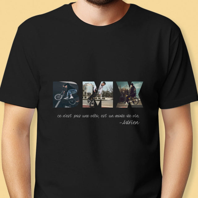 Collage Photo De Lettre: Bmx De Vos Photos - T-Shirt Pour Hommes