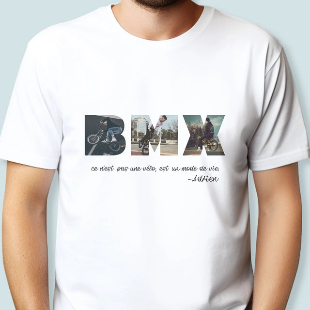 Collage Photo De Lettre: Bmx De Vos Photos - T-Shirt Pour Hommes