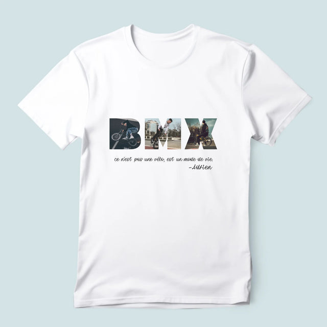 Collage Photo De Lettre: Bmx De Vos Photos - T-Shirt Pour Hommes