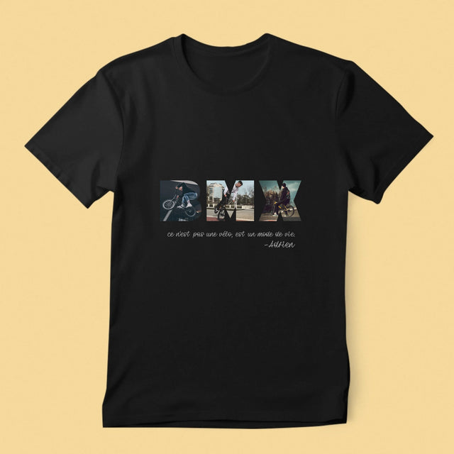 Collage Photo De Lettre: Bmx De Vos Photos - T-Shirt Pour Hommes