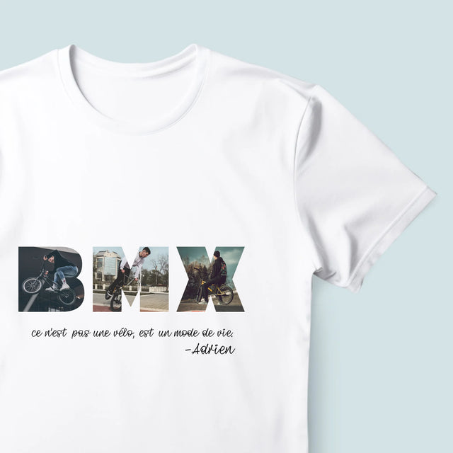 Collage Photo De Lettre: Bmx De Vos Photos - T-Shirt Pour Hommes