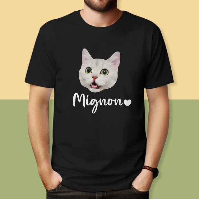 Ton Personnage: La Tête De Votre Chaton - T-Shirt Pour Hommes