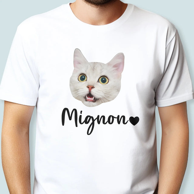 Ton Personnage: La Tête De Votre Chaton - T-Shirt Pour Hommes
