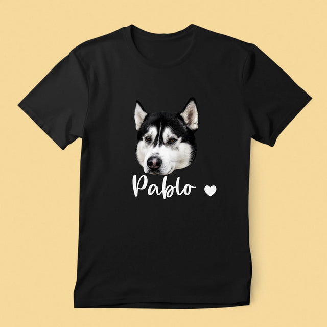 Ton Personnage: La Tête De Votre Chien - T-Shirt Pour Hommes