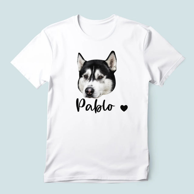 Ton Personnage: La Tête De Votre Chien - T-Shirt Pour Hommes