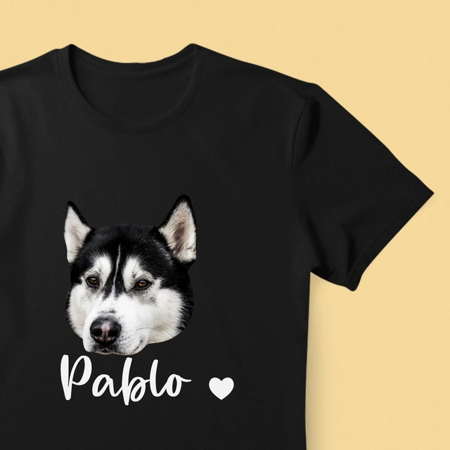 Ton Personnage: La Tête De Votre Chien - T-Shirt Pour Hommes