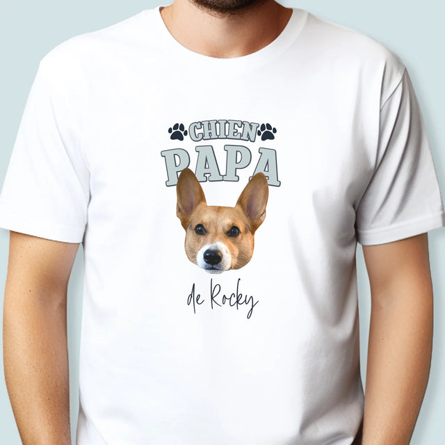 Ton Personnage: Chien Papa - T-Shirt Pour Hommes