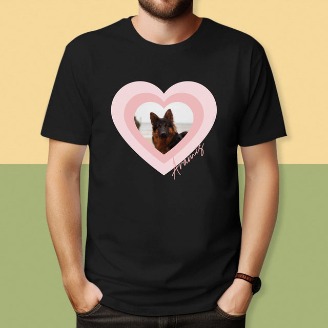 La Photo Et Un Texte: Photo De L'Animal Dans Le Cœur  - T-Shirt Pour Hommes