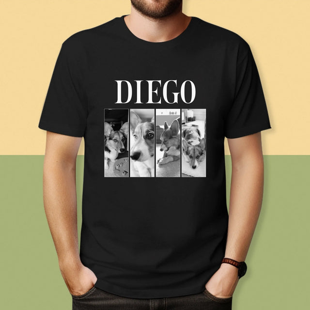 Le Collage Photo: Un Classique Bootleg Avec Un Animal - T-Shirt Pour Hommes