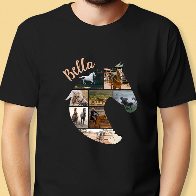 Forme Des Photos: Cheval - T-Shirt Pour Hommes