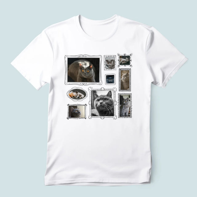 Le Collage Photo: Un Mur D'Exposition Avec Un Animal - T-Shirt Pour Hommes