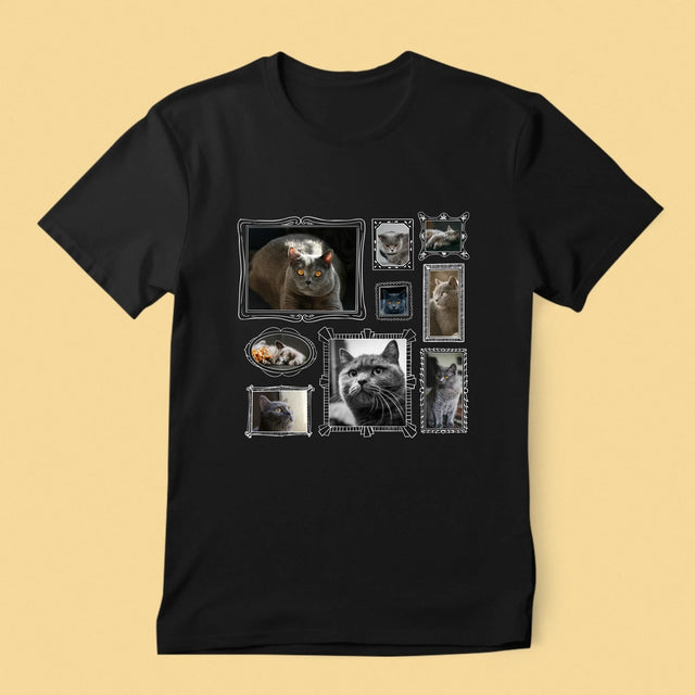 Le Collage Photo: Un Mur D'Exposition Avec Un Animal - T-Shirt Pour Hommes