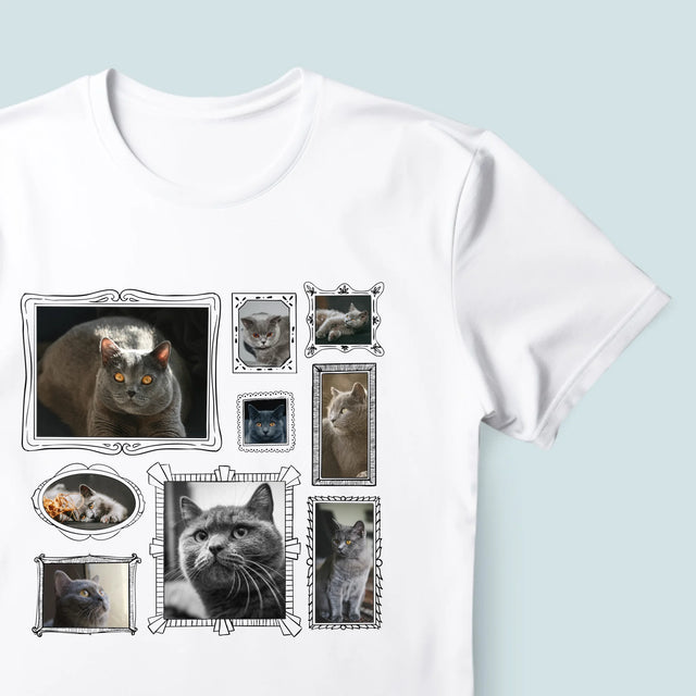 Le Collage Photo: Un Mur D'Exposition Avec Un Animal - T-Shirt Pour Hommes