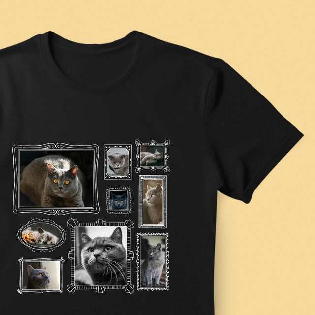 Le Collage Photo: Un Mur D'Exposition Avec Un Animal - T-Shirt Pour Hommes