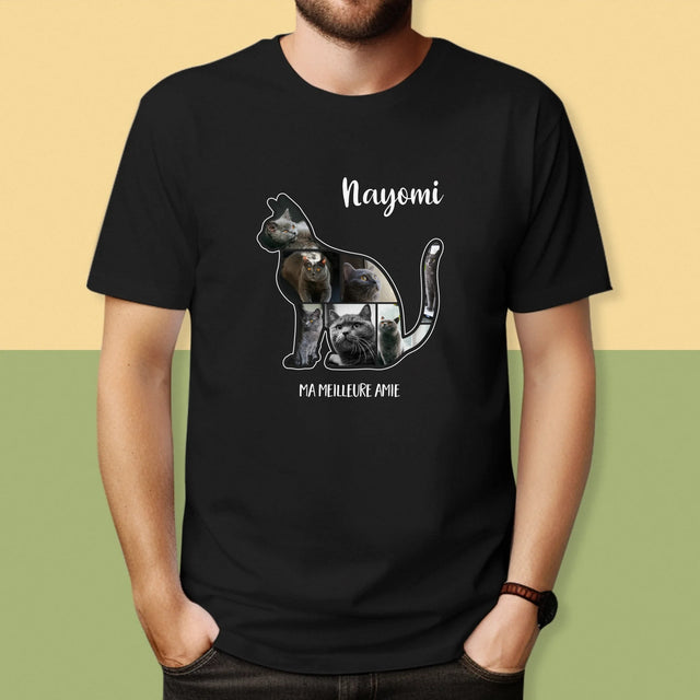 Forme Des Photos: Chat Le Meilleur Ami - T-Shirt Pour Hommes