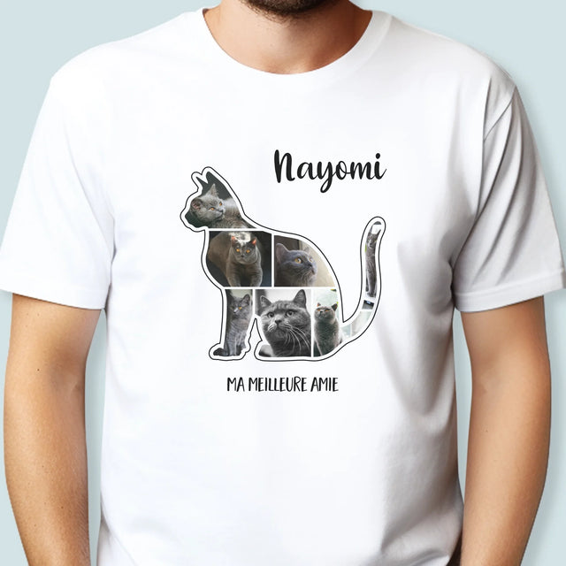 Forme Des Photos: Chat Le Meilleur Ami - T-Shirt Pour Hommes