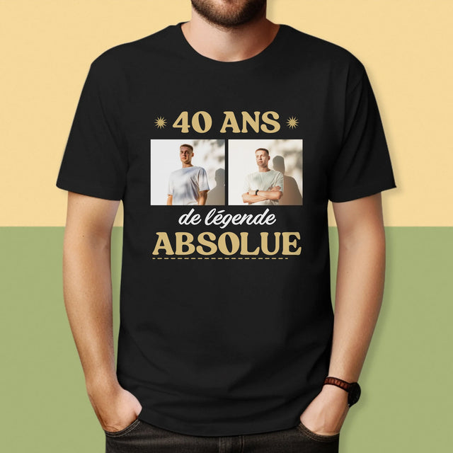 Le Collage Photo: 40 Ans De Légende - T-Shirt Pour Hommes