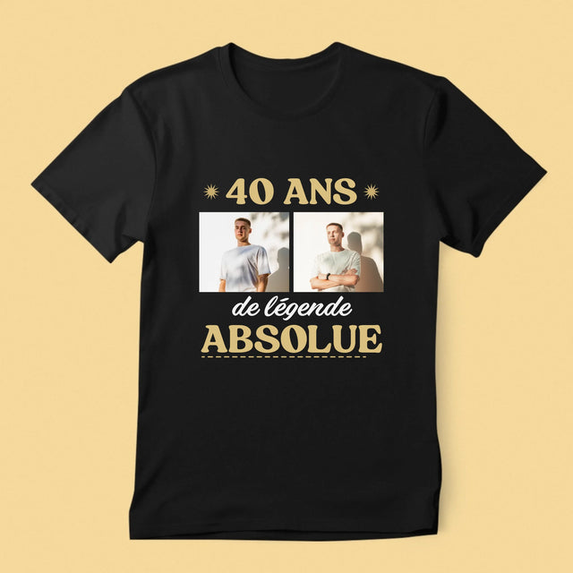 Le Collage Photo: 40 Ans De Légende - T-Shirt Pour Hommes