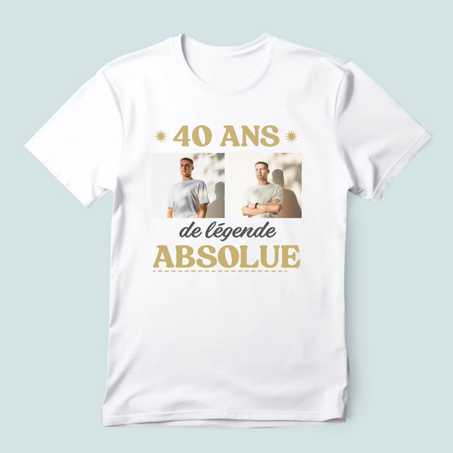 Le Collage Photo: 40 Ans De Légende - T-Shirt Pour Hommes