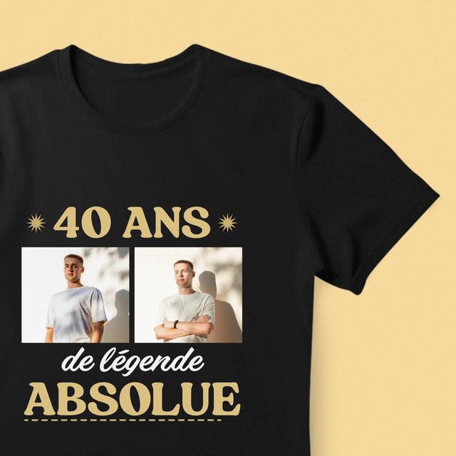 Le Collage Photo: 40 Ans De Légende - T-Shirt Pour Hommes
