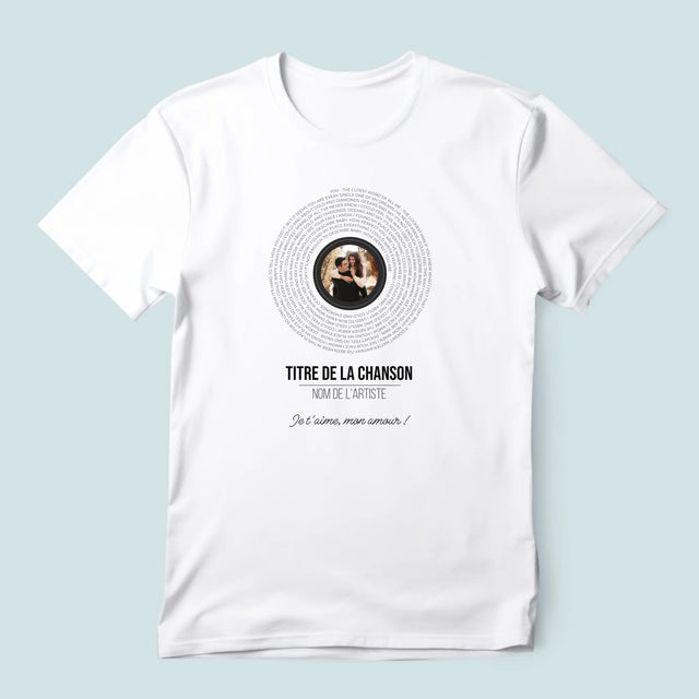 La Photo Et Un Texte: Paroles De Chansons Sur L'Album - T-Shirt Pour Hommes