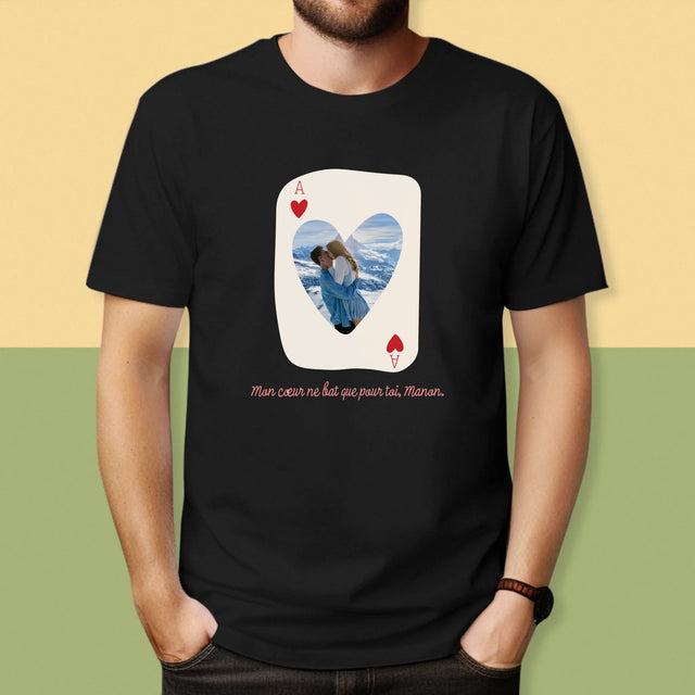 La Photo Et Un Texte: Carte De Saint-Valentin - T-Shirt Pour Hommes